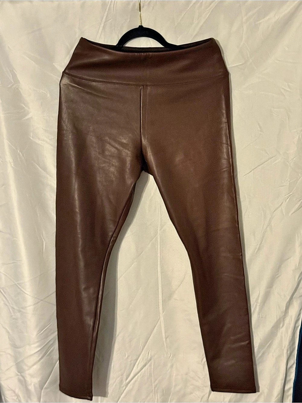 Hollister Ultra High-Rise Faux Leather Leggings Brown Large